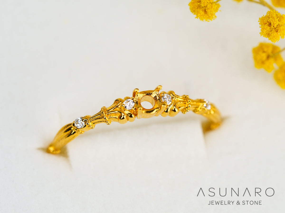 【お仕立て用】空枠番号：5609C　リング枠【オーダージュエリー用】