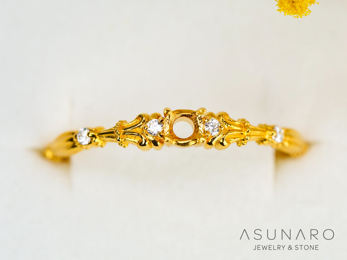 【お仕立て用】空枠番号：5609C　リング枠【オーダージュエリー用】