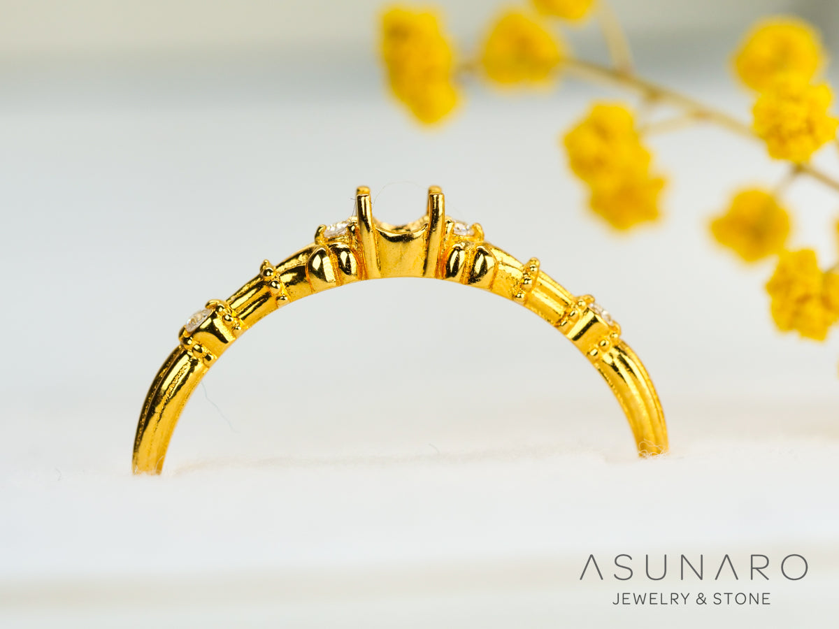 【お仕立て用】空枠番号：5609C　リング枠【オーダージュエリー用】