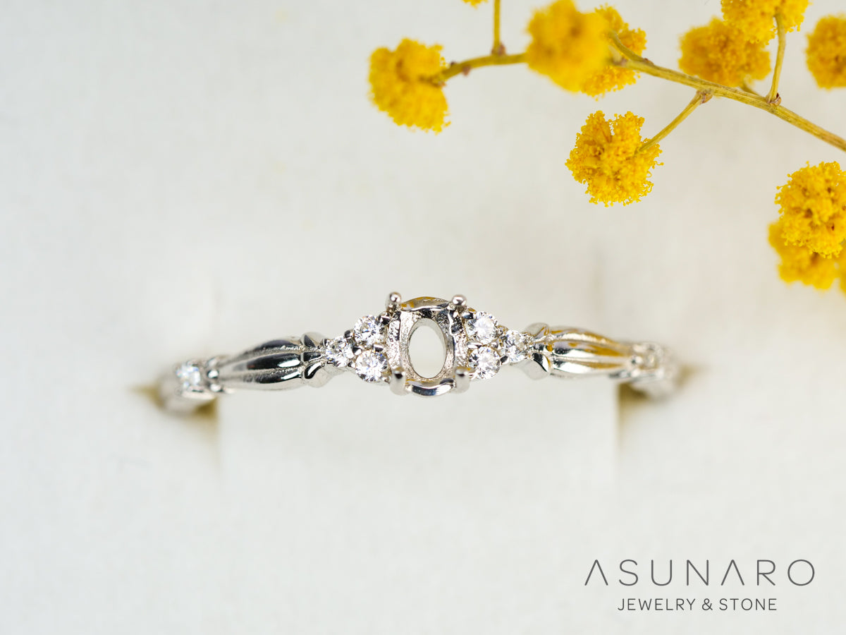 【お仕立て用】空枠番号：5600C　リング枠【オーダージュエリー用】