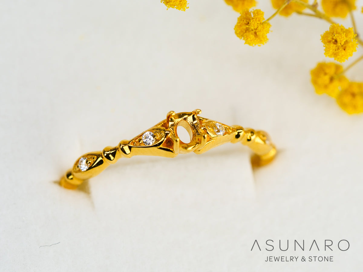 【お仕立て用】空枠番号：5711C　リング枠【オーダージュエリー用】