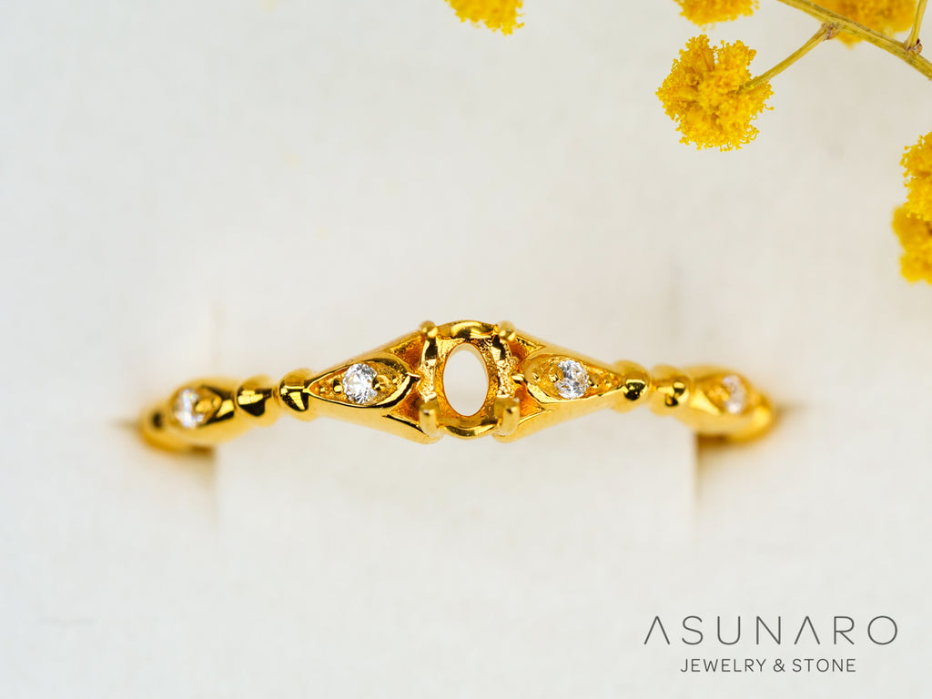 【お仕立て用】空枠番号：5711C　リング枠【オーダージュエリー用】