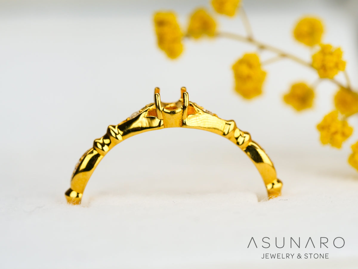 【お仕立て用】空枠番号：5711C　リング枠【オーダージュエリー用】