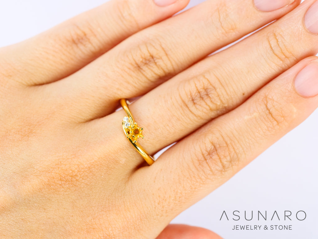 【お仕立て用】空枠番号：ASU-5　リング枠【オーダージュエリー用】