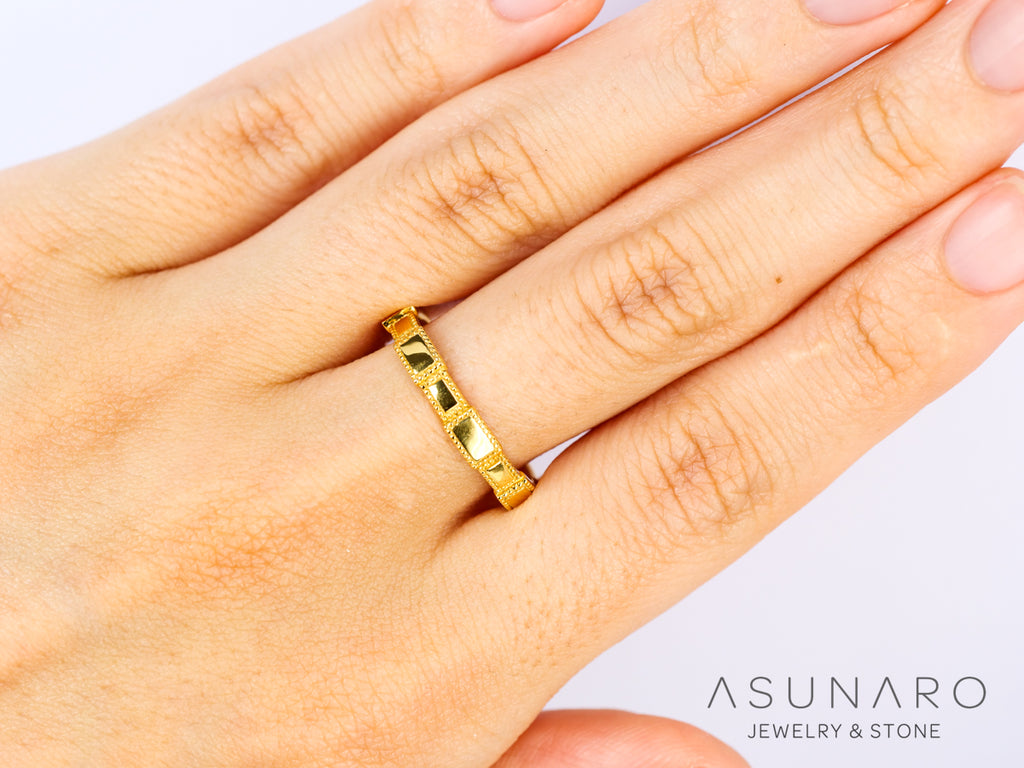 【お仕立て用】空枠番号：ASU-6　ダイヤなし　リング枠【オーダージュエリー用】