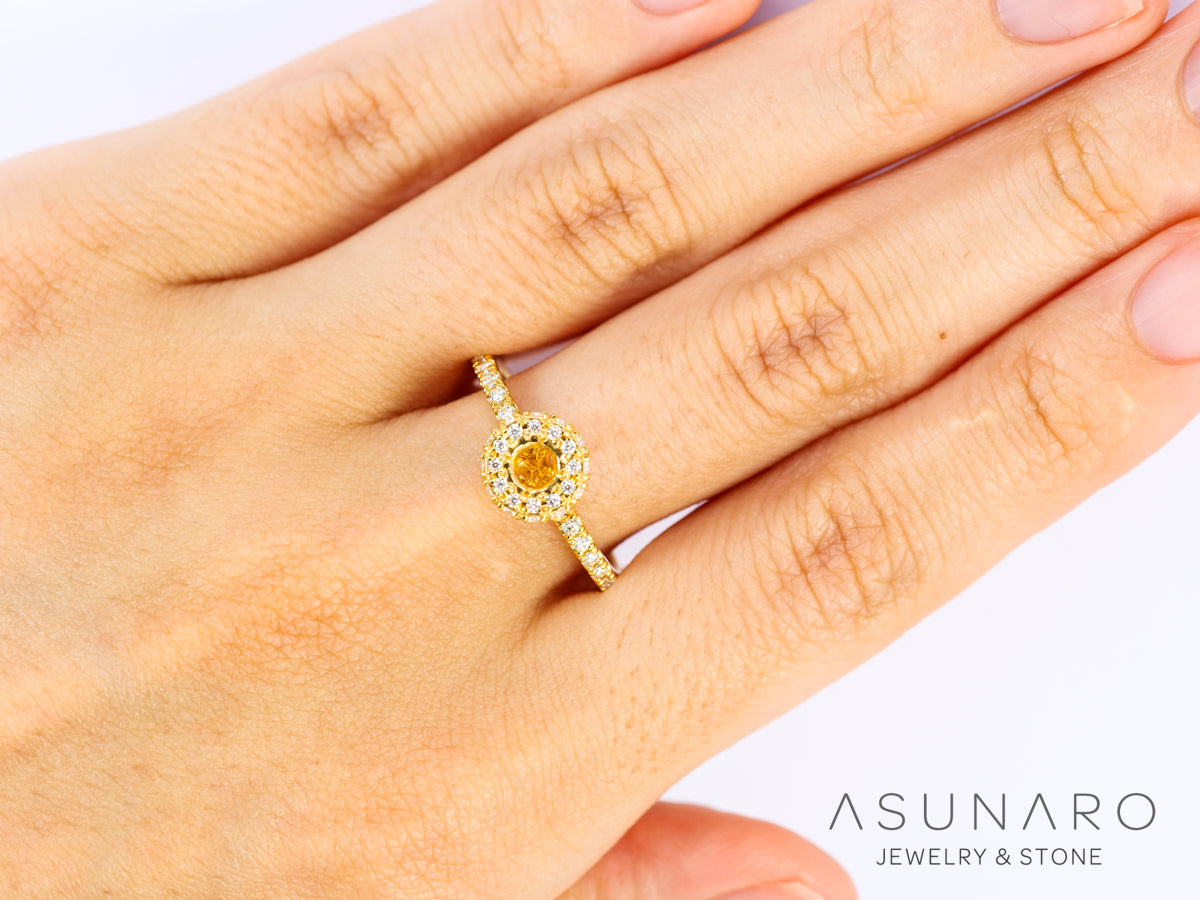 【お仕立て用】空枠番号：ASU-3　リング枠　3mm用　取り巻き【オーダージュエリー用】