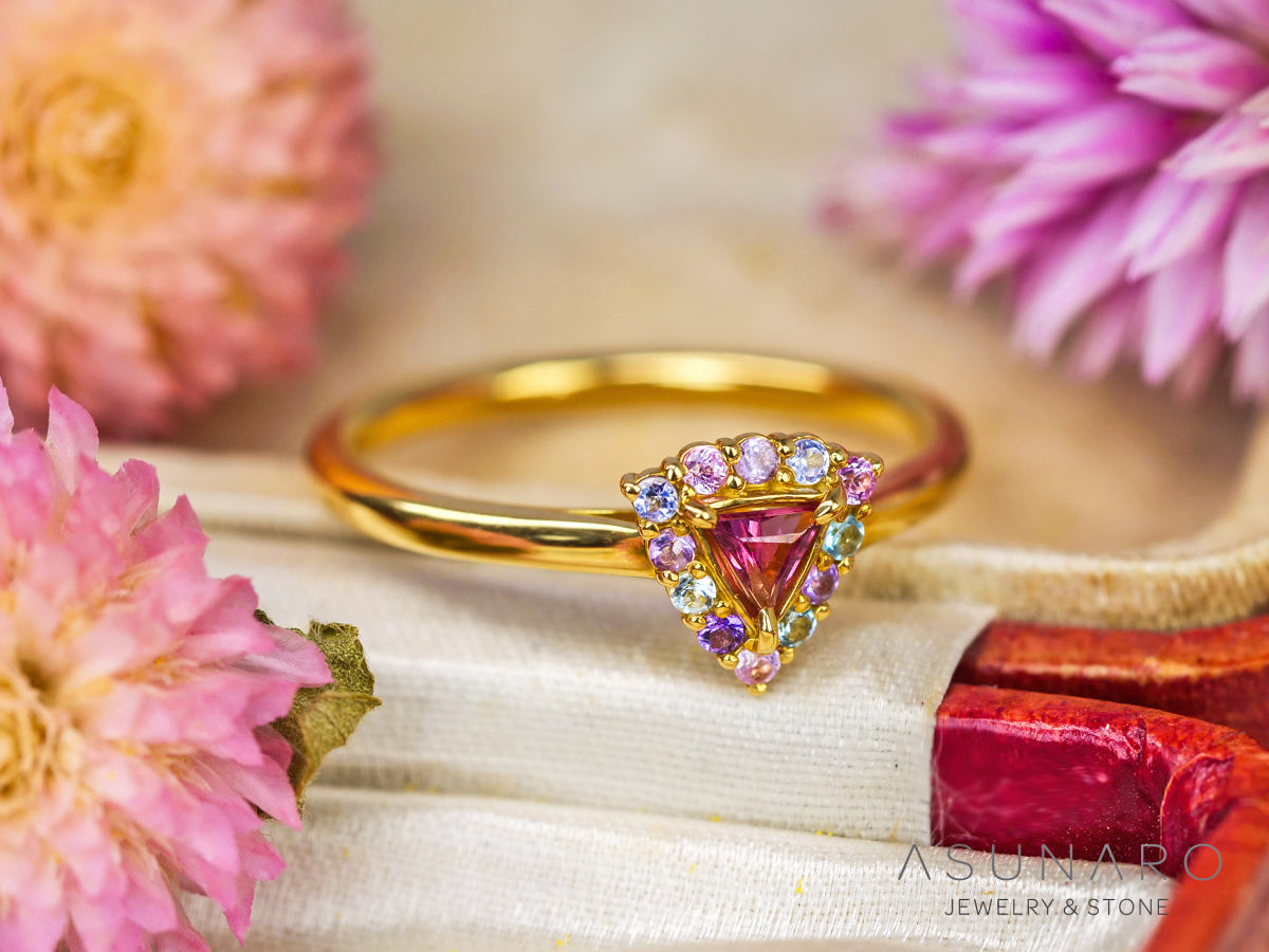 【お仕立て用】空枠番号：ASU-1　3.5mm用　リング枠　取り巻き【オーダージュエリー用】