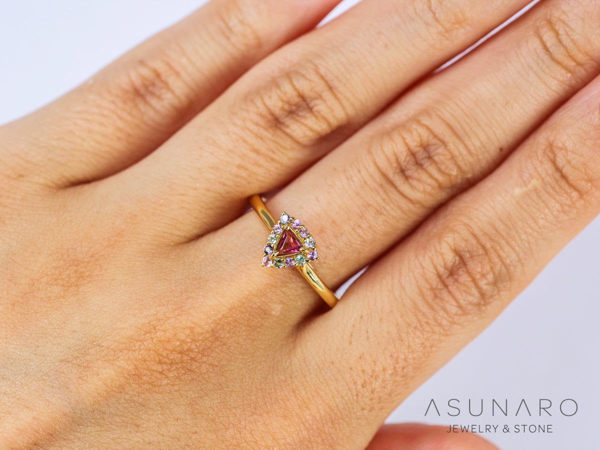 【お仕立て用】空枠番号：ASU-1　3.5mm用　リング枠　取り巻き【オーダージュエリー用】