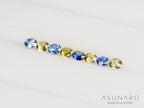 【8個セット】バイカラーサファイア ラウンド ハフエタセット スリランカ産　3.2mm 8個セット 【240611-2281】