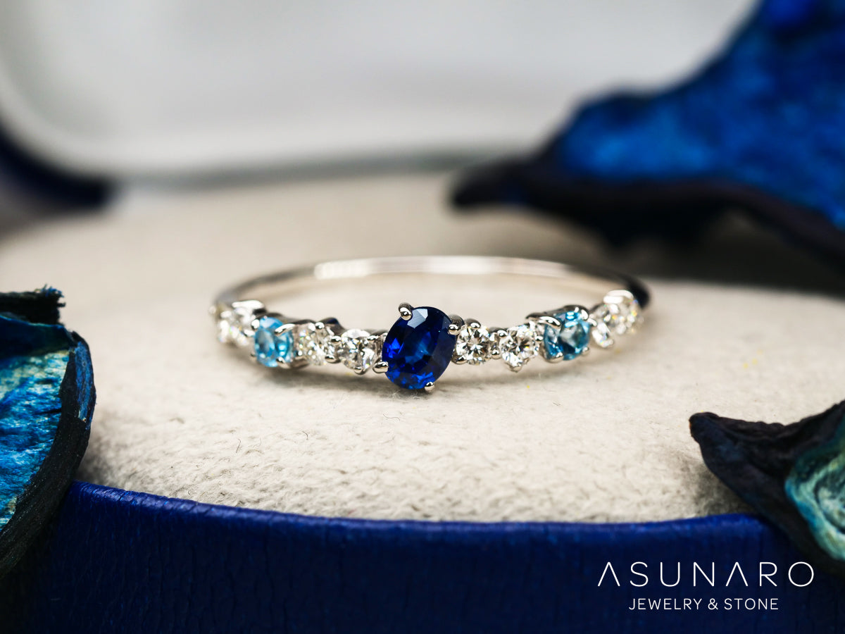 【お仕立て用】空枠番号：4961C　リング枠　ハーフエタニティ【オーダージュエリー用】hpv