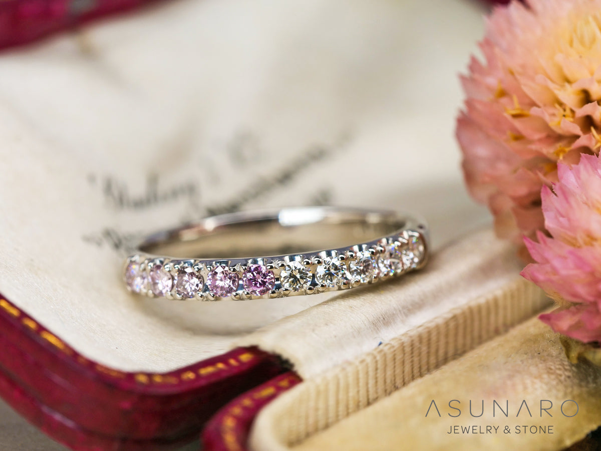 お仕立て用】空枠番号：2068C 2mm用 リング枠 ハーフエタニティ