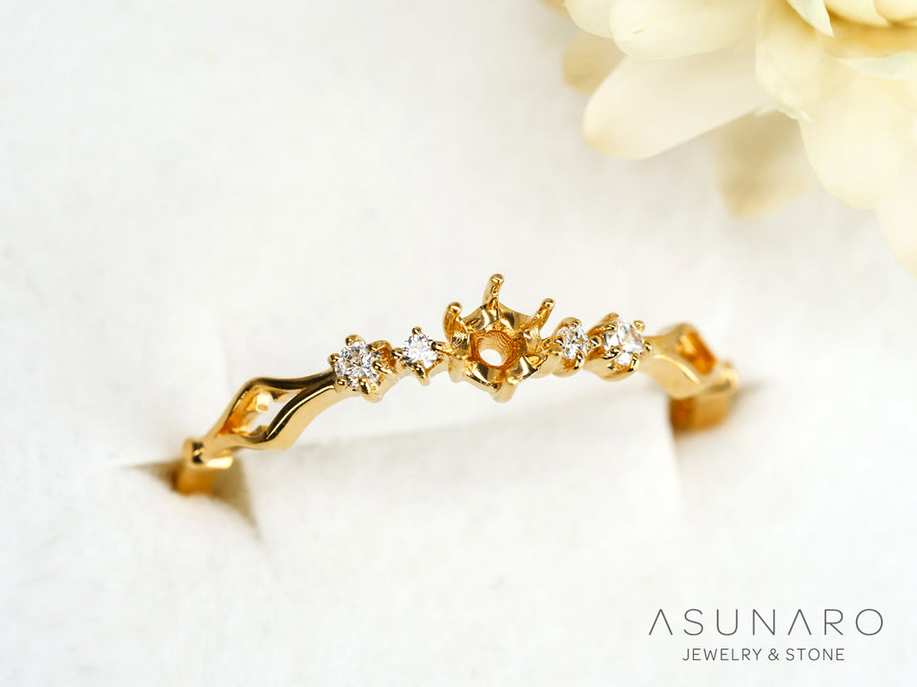 【お仕立て用】空枠番号：S02A　リング枠【オーダージュエリー用】