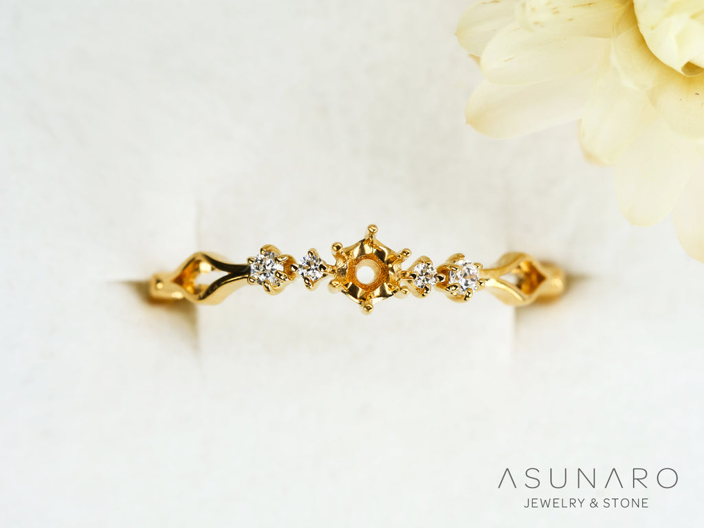 【お仕立て用】空枠番号：S02A　リング枠【オーダージュエリー用】