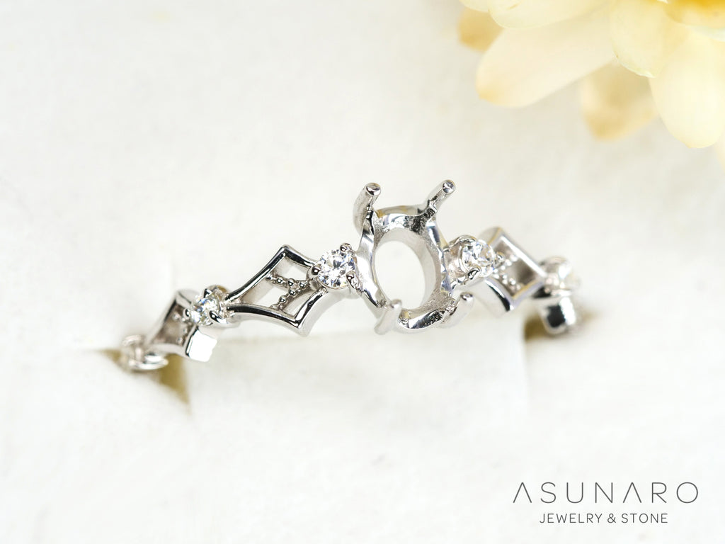 【お仕立て用】空枠番号：S05A　リング枠【オーダージュエリー用】