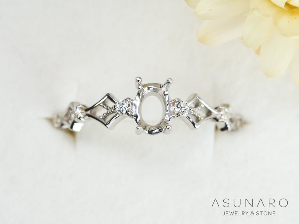 【お仕立て用】空枠番号：S05A　リング枠【オーダージュエリー用】