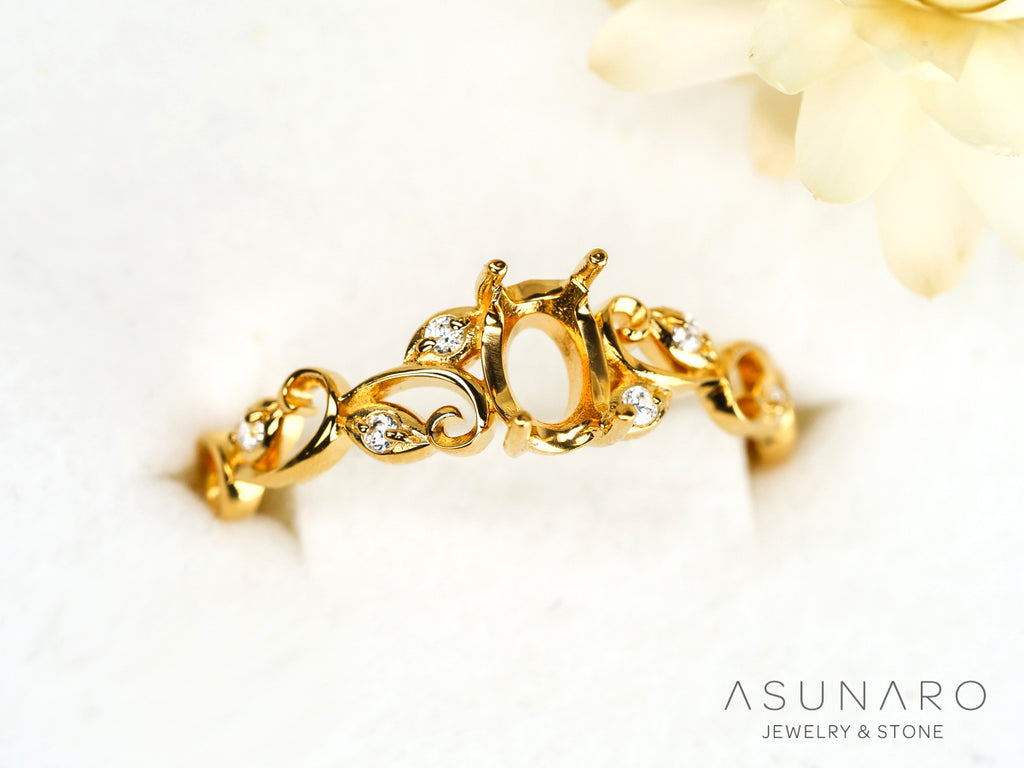 【お仕立て用】空枠番号：S07A　リング枠【オーダージュエリー用】