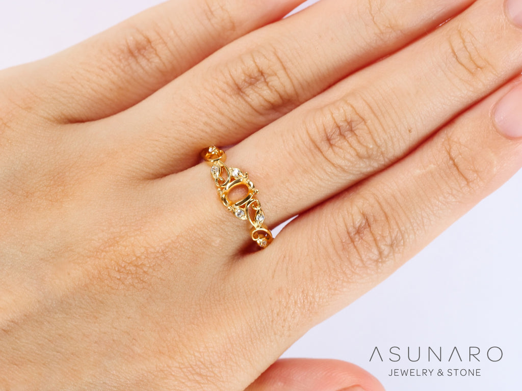 【お仕立て用】空枠番号：S07A　リング枠【オーダージュエリー用】