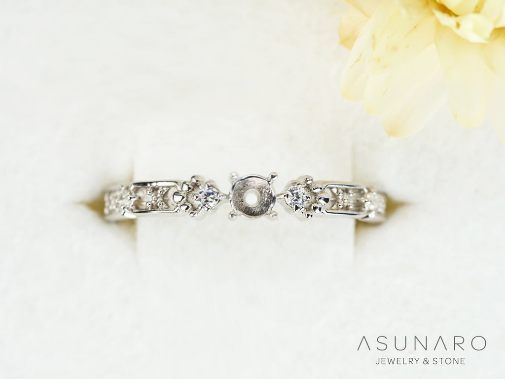 【お仕立て用】空枠番号：S90A　リング枠【オーダージュエリー用】