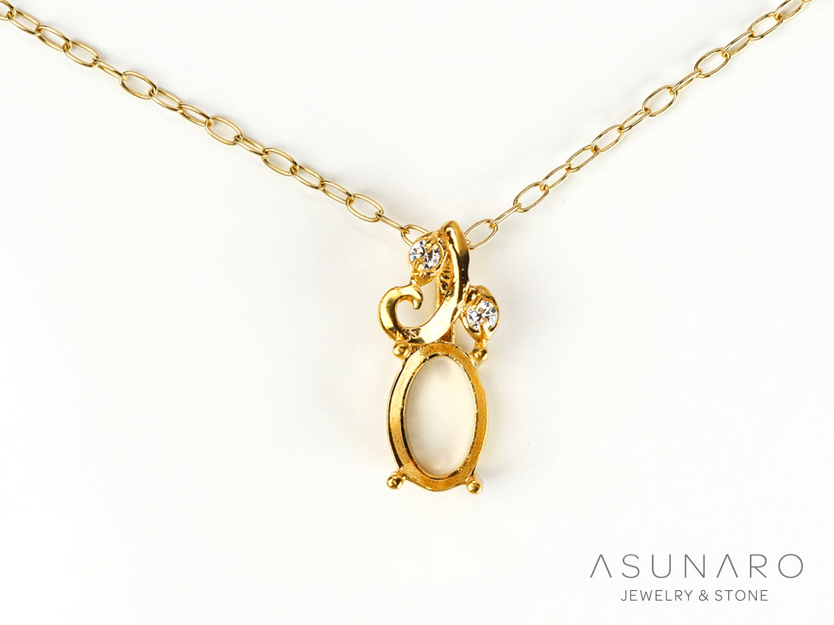 【お仕立て用】空枠番号：S08A　ペンダントトップ枠【オーダージュエリー用】