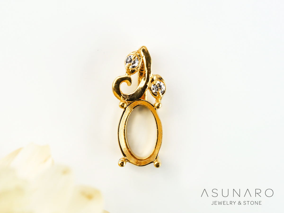 【お仕立て用】空枠番号：S08A　ペンダントトップ枠【オーダージュエリー用】