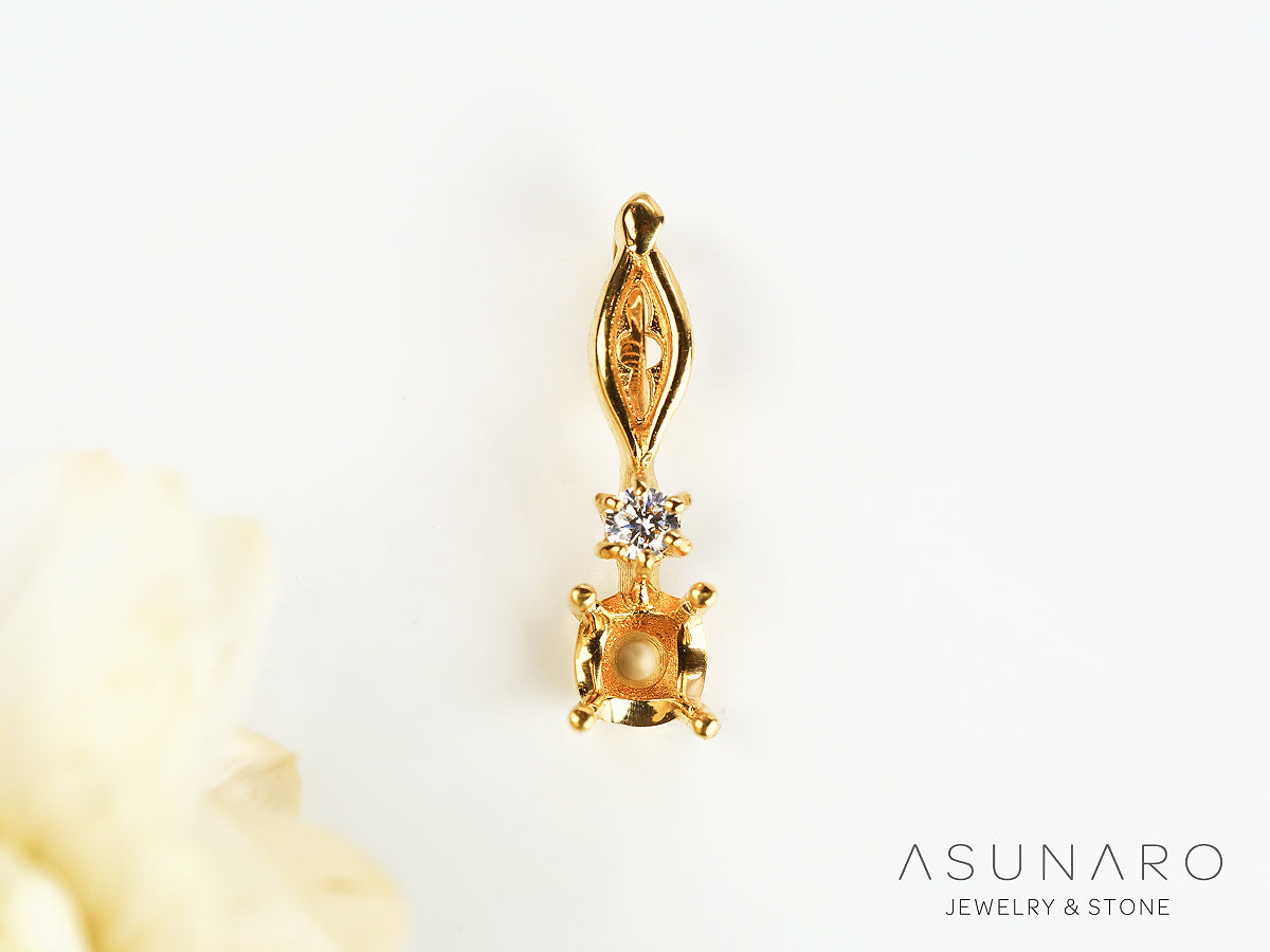 お仕立て用】空枠番号：S04A ペンダントトップ枠【オーダージュエリー