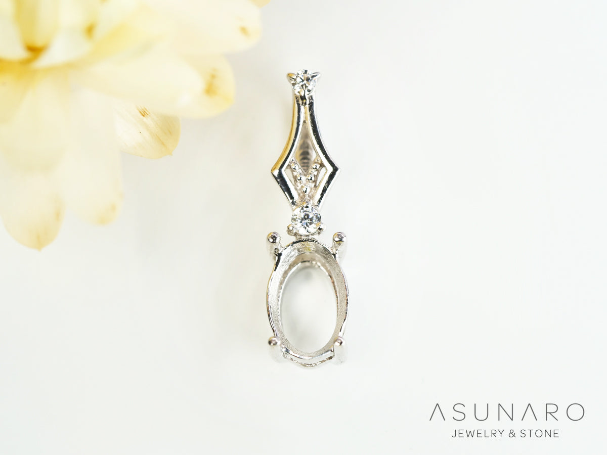 【お仕立て用】空枠番号：S06A　ペンダントトップ枠【オーダージュエリー用】