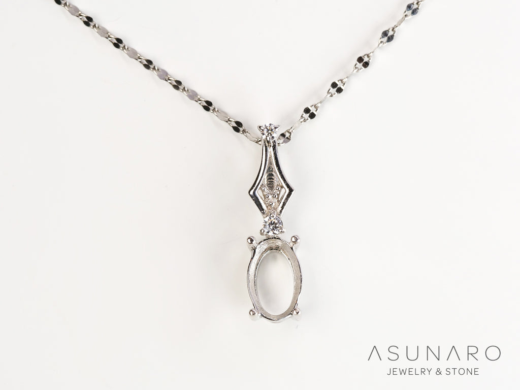 【お仕立て用】空枠番号：S06A　ペンダントトップ枠【オーダージュエリー用】