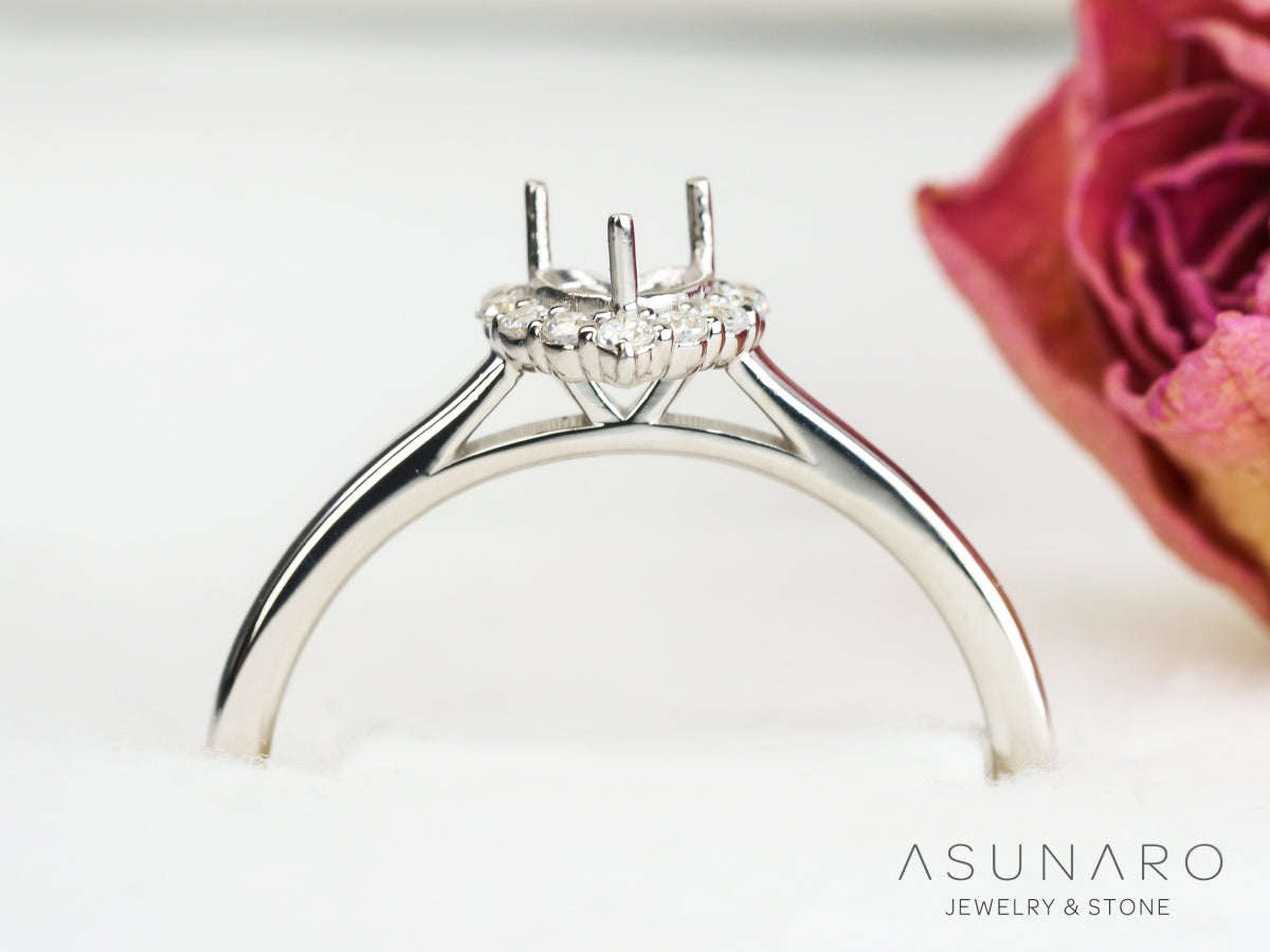 お仕立て用】空枠番号：ASU-19 3mm用 リング枠 取り巻き【オーダー