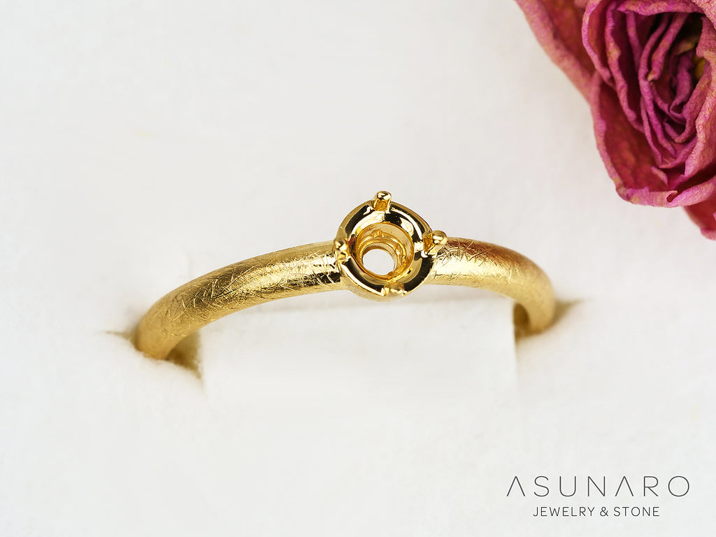 【お仕立て用】空枠番号：ASU-22　ダイヤなし　リング枠【オーダージュエリー用】