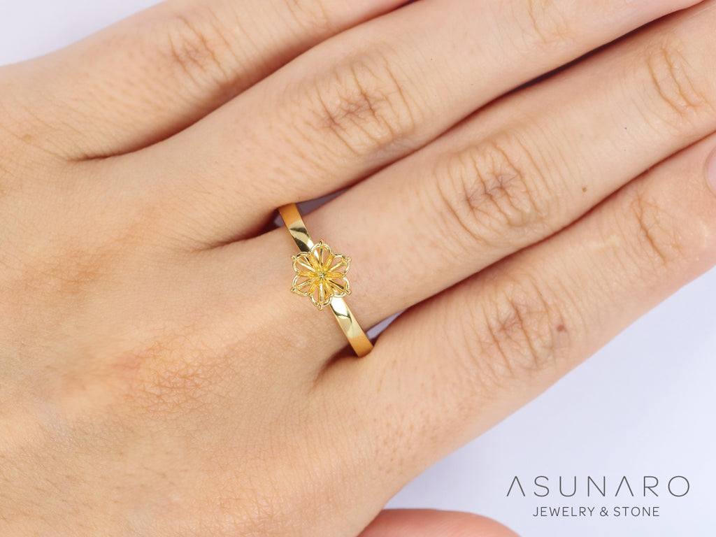 【お仕立て用】空枠番号：ASU-9　ダイヤなし　リング枠【オーダージュエリー用】