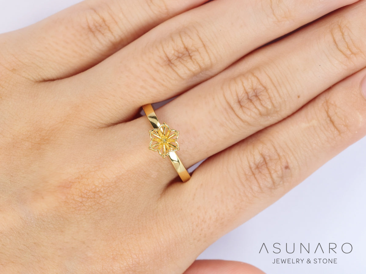 【お仕立て用】空枠番号：ASU-9　ダイヤなし　リング枠【オーダージュエリー用】