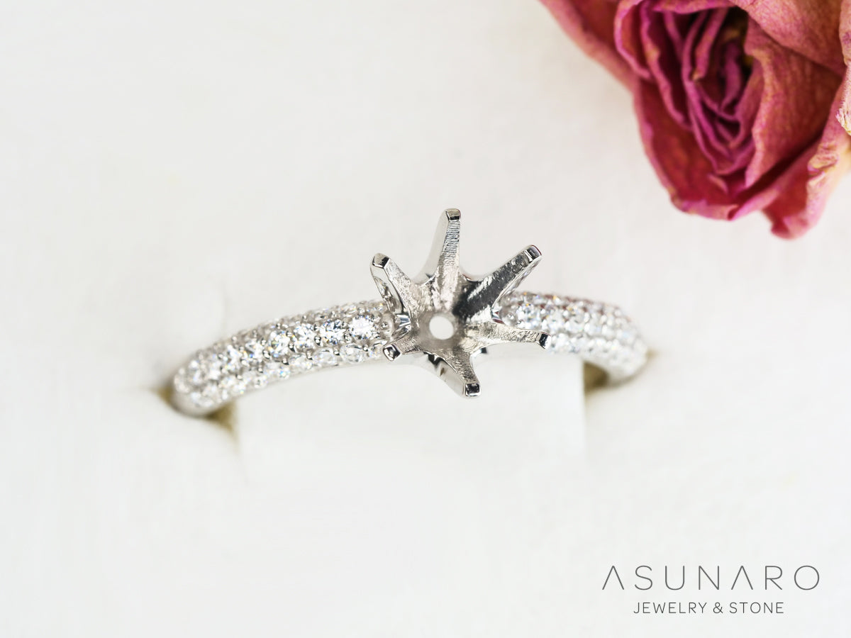 【お仕立て用】空枠番号：ASU-15　リング枠【オーダージュエリー用】