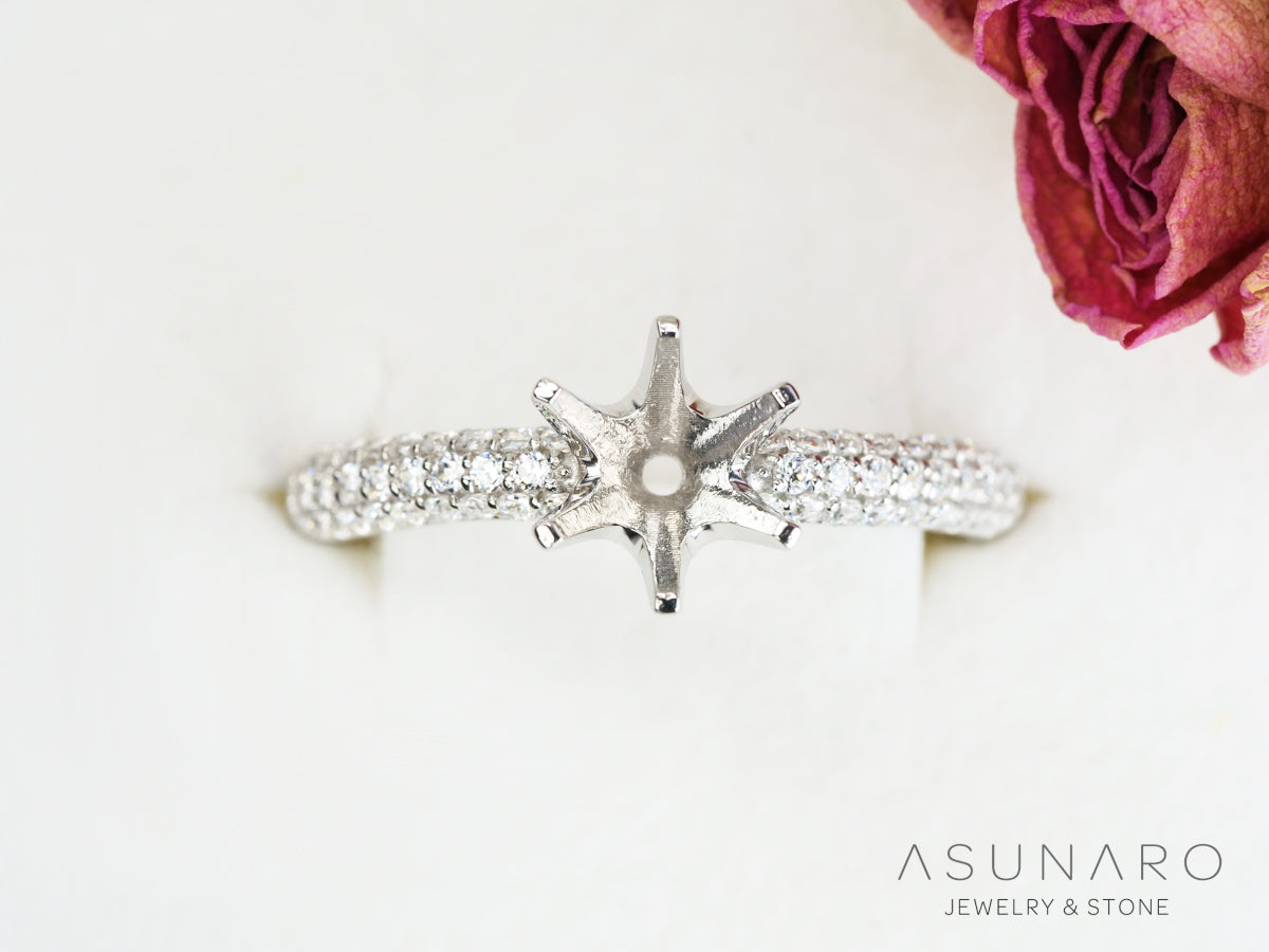 【お仕立て用】空枠番号：ASU-15　リング枠【オーダージュエリー用】