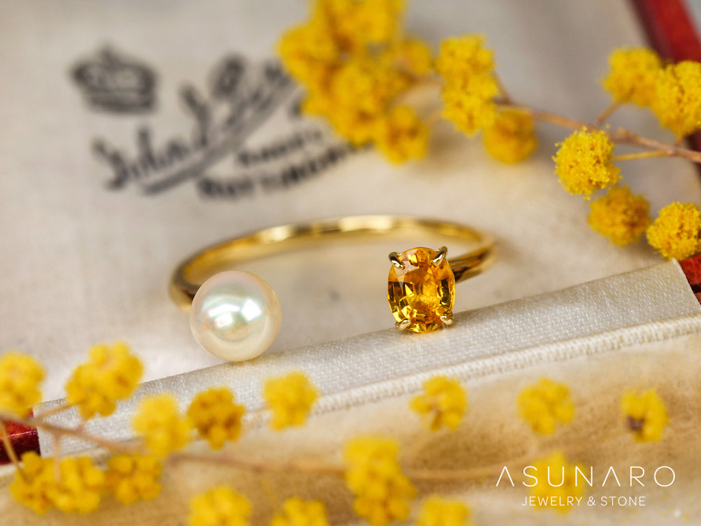 【お仕立て用】空枠番号：5419C　リング枠　アコヤ真珠付フォークリング【オーダージュエリー用】hpv