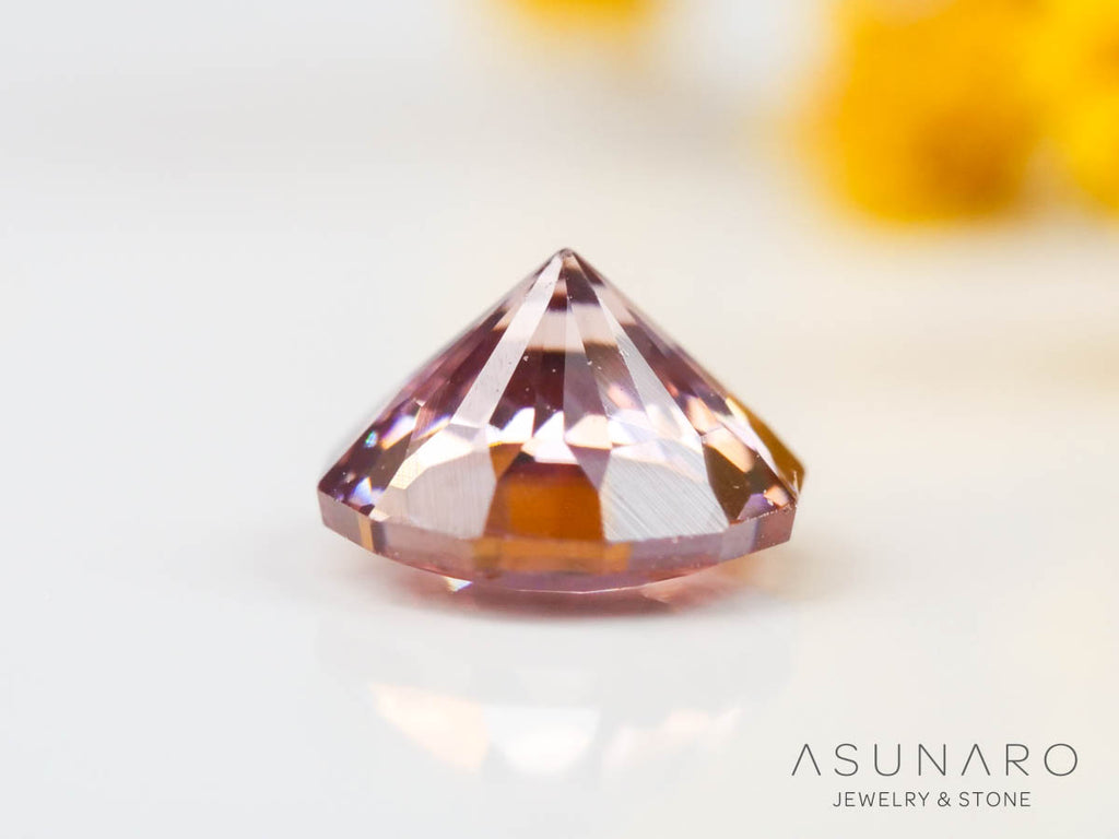 ピンクジルコン　ドデカゴンカット　0.87ct　カンボジア産　【240802-2287】