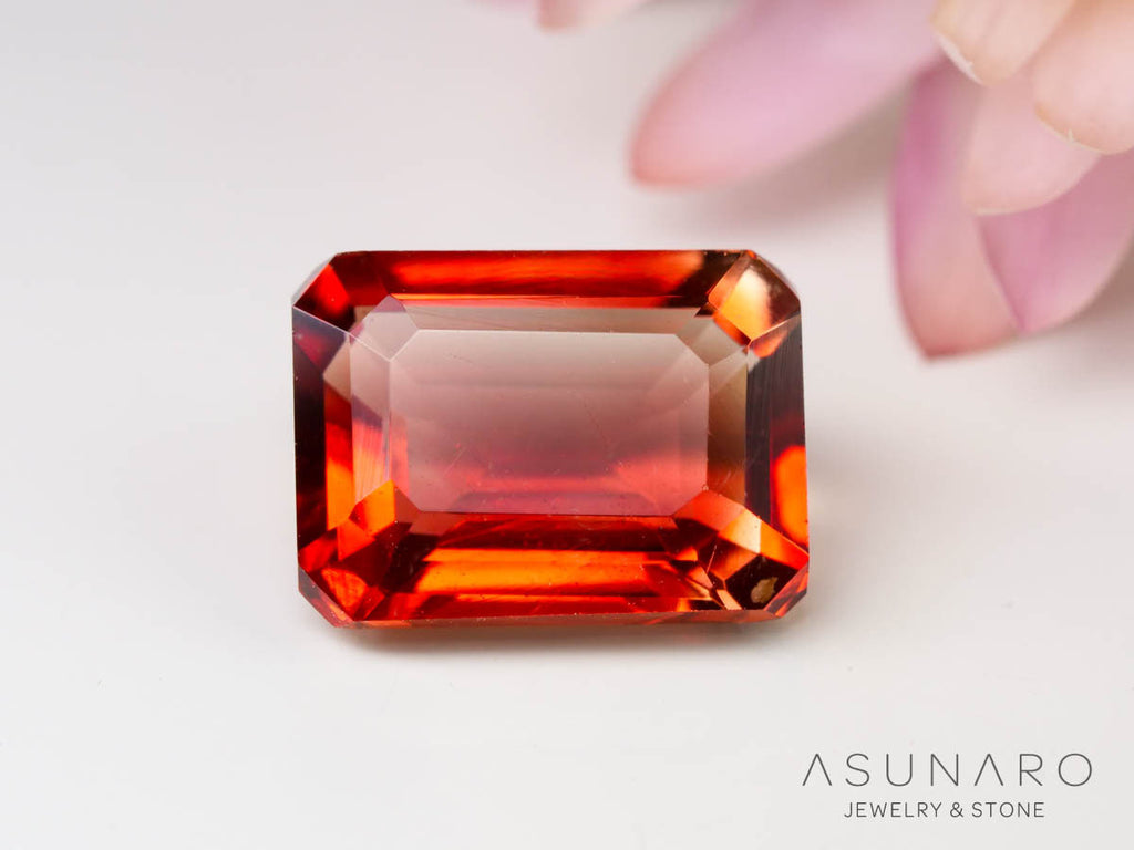 バイカラーラブラドライト　エメラルドカット　エチオピア産　1.69ct【241023-2416】