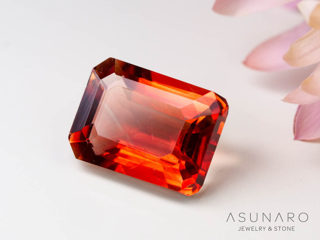 バイカラーラブラドライト　エメラルドカット　エチオピア産　1.69ct【241023-2416】