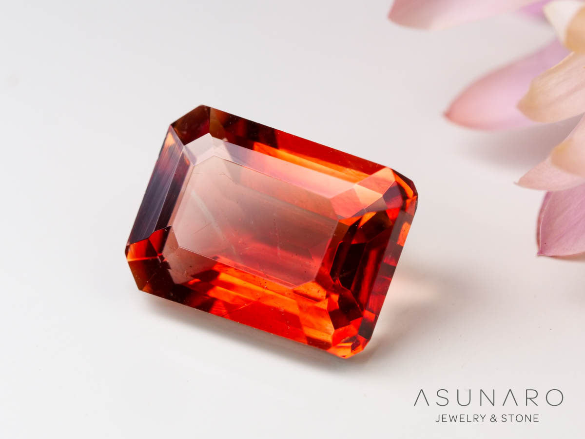 バイカラーラブラドライト　エメラルドカット　エチオピア産　1.69ct【241023-2416】