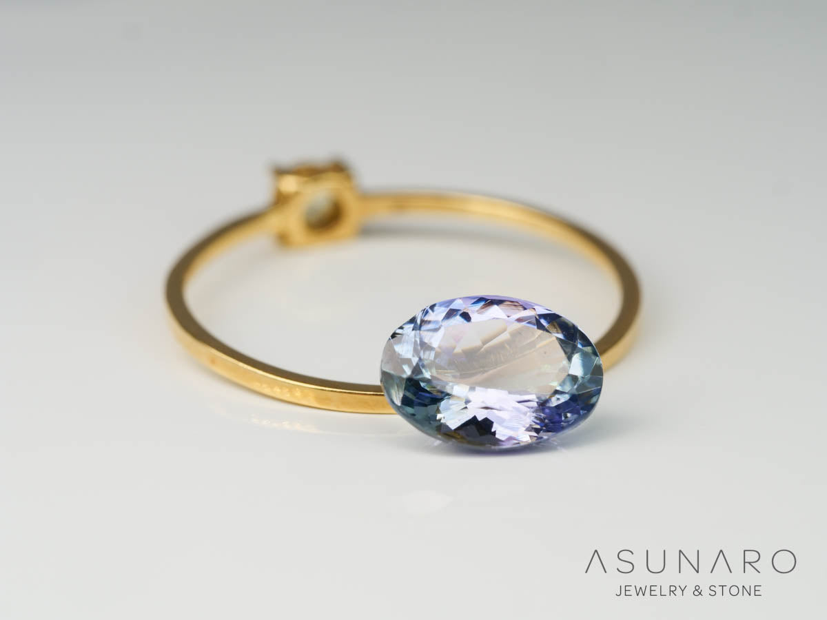 バイカラーゾイサイト（タンザナイト） オーバルカット　タンザニア産　1.27ct【241211-2394】