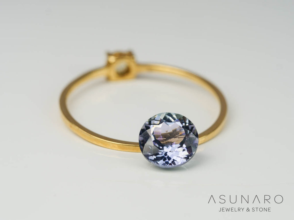 バイカラーゾイサイト（タンザナイト）ラウンドカット　タンザニア産　1.00ct【241211-2395】