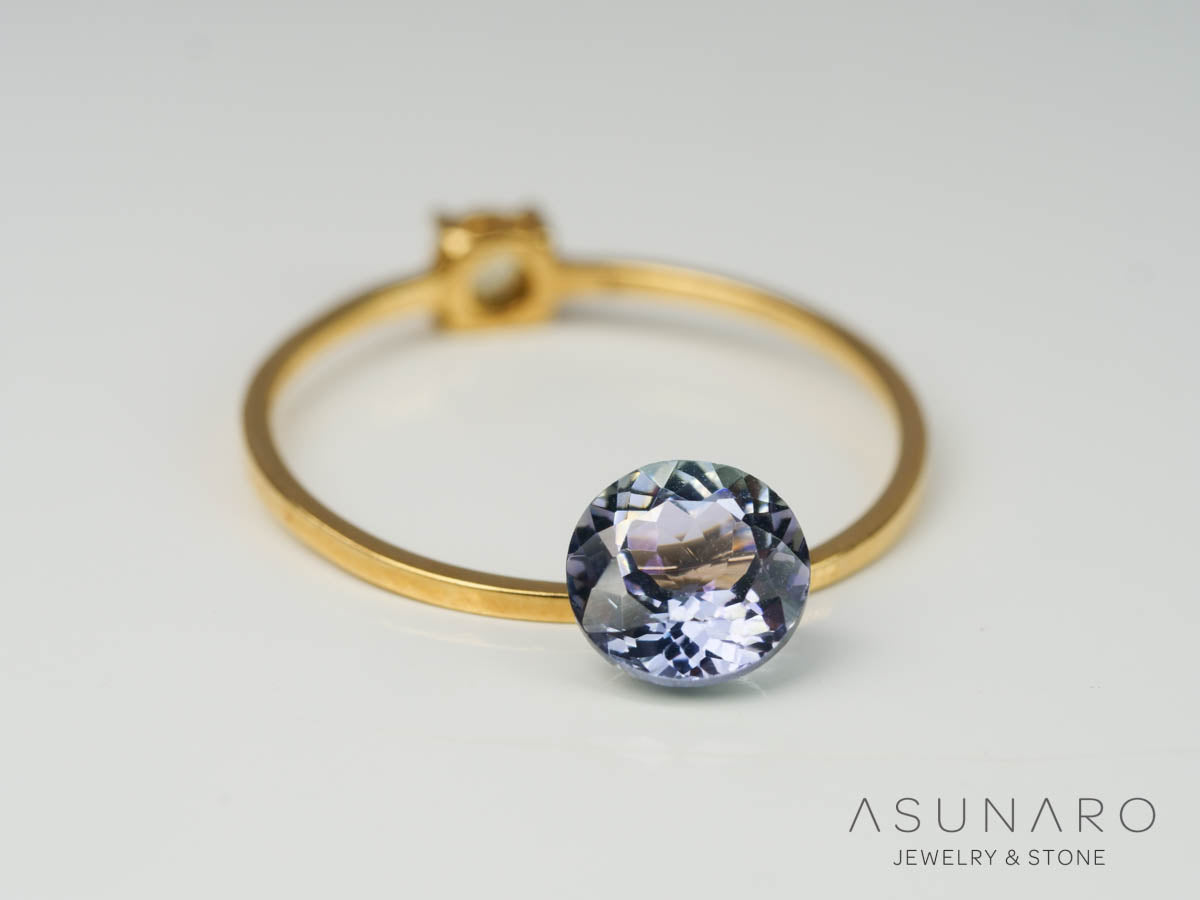 バイカラーゾイサイト（タンザナイト）ラウンドカット　タンザニア産　1.00ct【241211-2395】