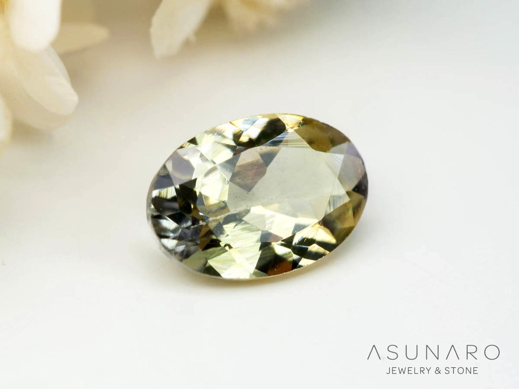 パーティーカラーゾイサイト（タンザナイト）オーバルカット　タンザニア産　0.46ct【241211-2409】