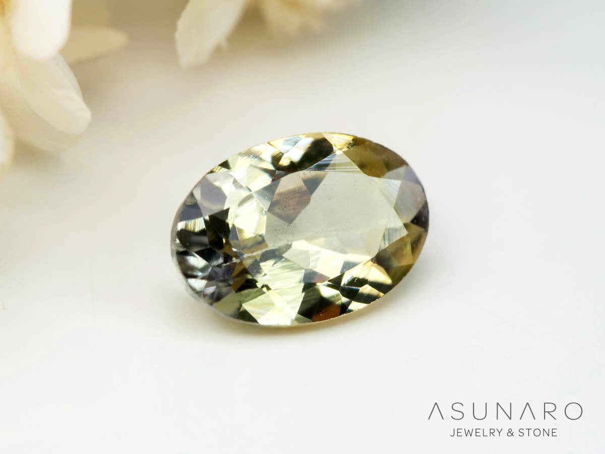 パーティーカラーゾイサイト（タンザナイト）オーバルカット　タンザニア産　0.46ct【241211-2409】