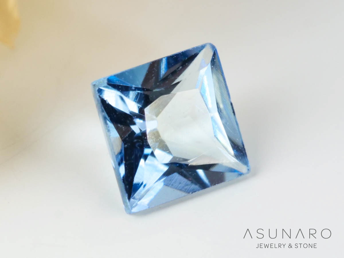 サンタマリアアクアマリン プリンセスカット ブラジル産 0.28ct