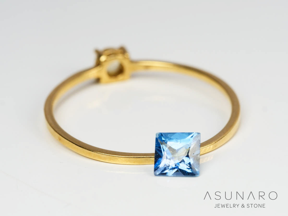 サンタマリアアクアマリン プリンセスカット ブラジル産　0.28ct【241002-2435】