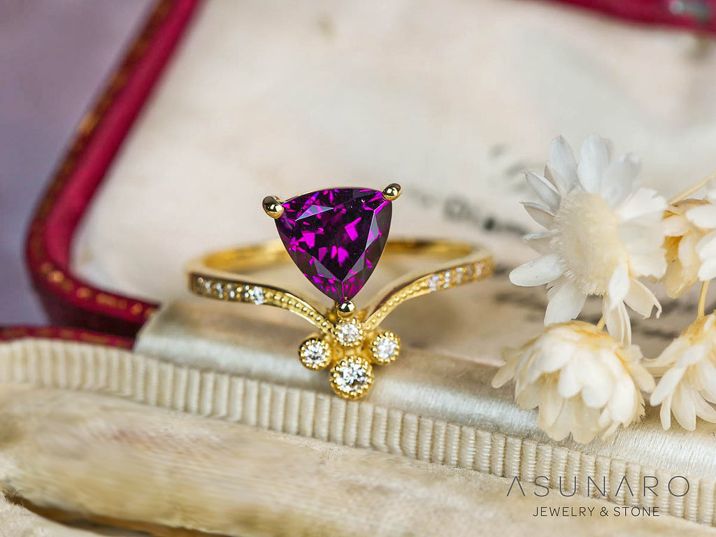 【お仕立て用】空枠番号：4107C リング枠　V字枠【オーダージュエリー用】