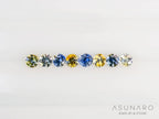 【8個セット】バイカラーサファイア ラウンド ハフエタセット スリランカ産　3.1～3.2mm【2400814-2453】