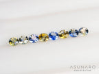 【8個セット】バイカラーサファイア ラウンド ハフエタセット スリランカ産　3.1～3.2mm【2400814-2453】