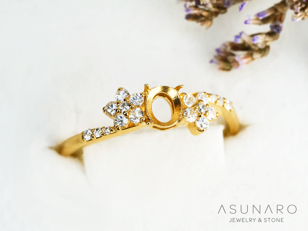 【お仕立て用】空枠番号：5728C　リング枠【オーダージュエリー用】