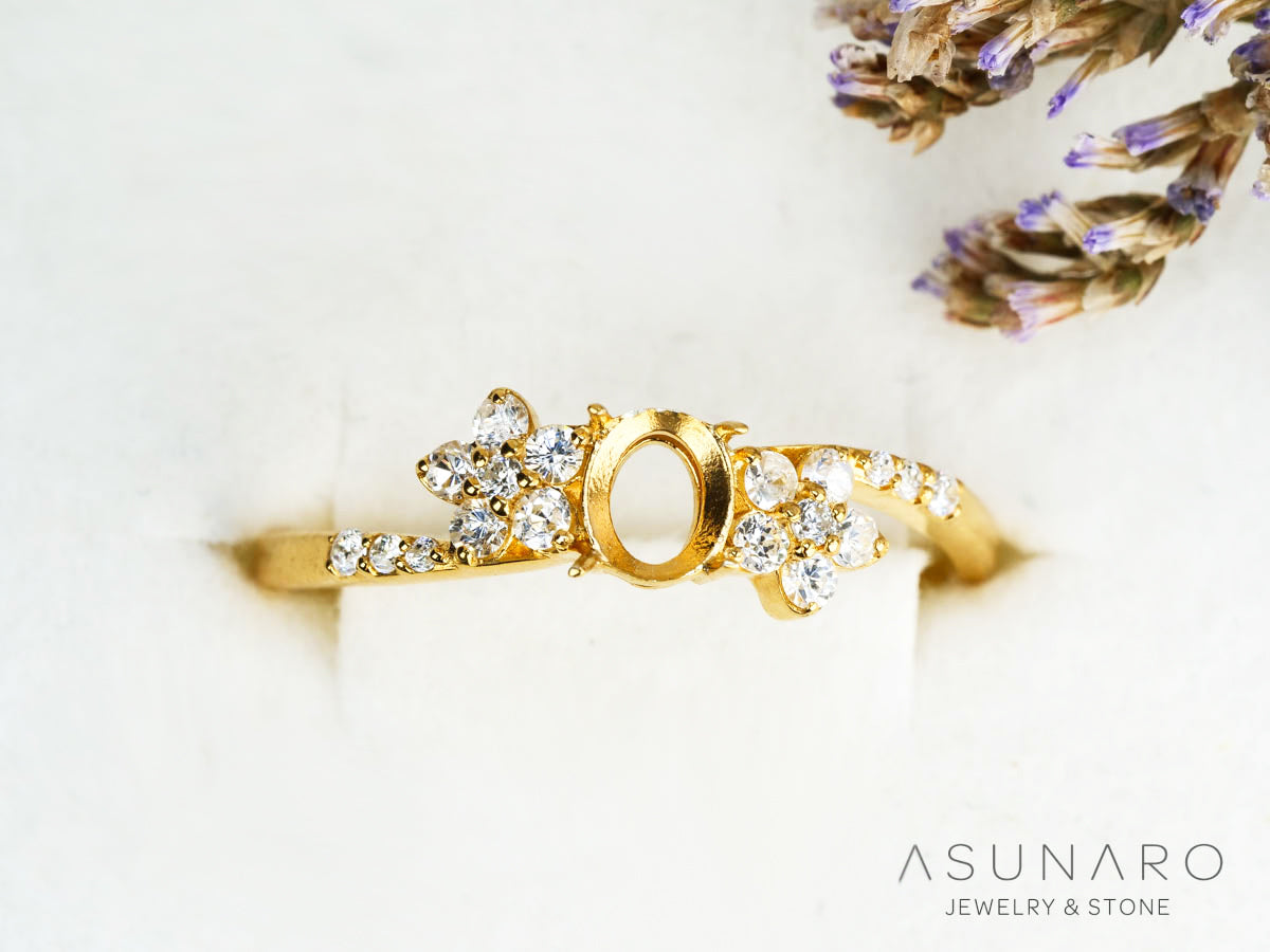 【お仕立て用】空枠番号：5728C　リング枠【オーダージュエリー用】